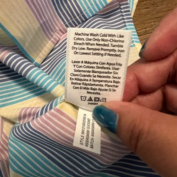 Wonder Nation Pastel Striped Shirt - Picture 7 of 7